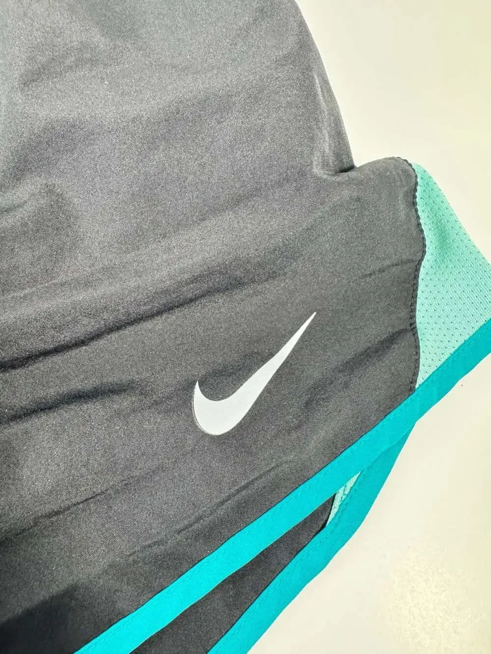Nike Dri-FIT Women's Tempo Running Shorts Black and Teal